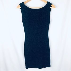 Emerald Sundae Sparkly Black Dress Open Back Sz S